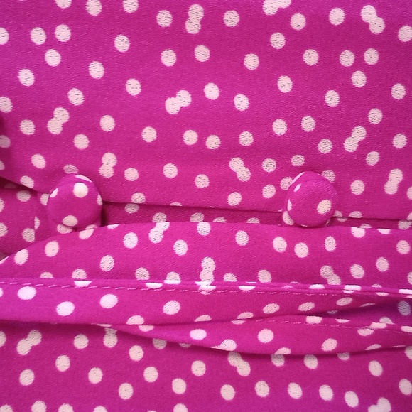 TORRID polka dot purple button size 0 - Picture 8 of 9